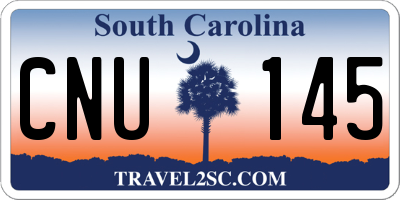 SC license plate CNU145