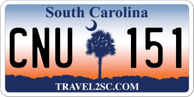 SC license plate CNU151