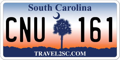 SC license plate CNU161