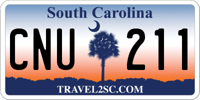 SC license plate CNU211