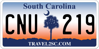 SC license plate CNU219