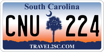 SC license plate CNU224