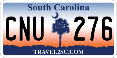 SC license plate CNU276