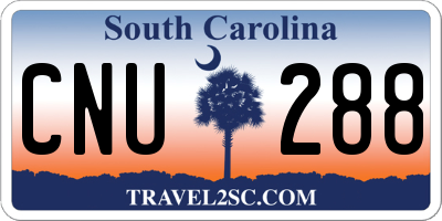 SC license plate CNU288