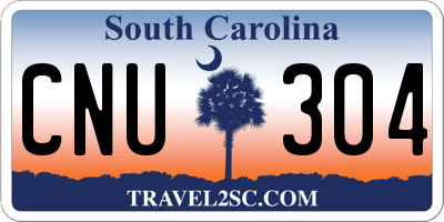 SC license plate CNU304