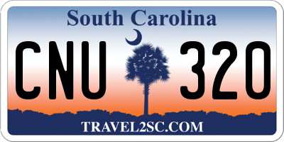 SC license plate CNU320