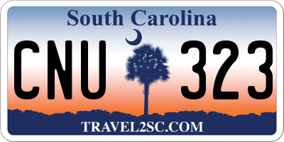 SC license plate CNU323