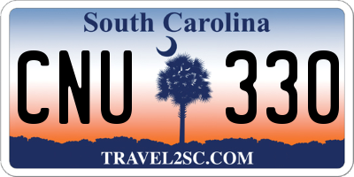 SC license plate CNU330