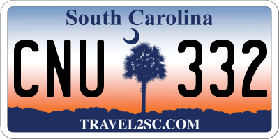 SC license plate CNU332