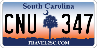 SC license plate CNU347