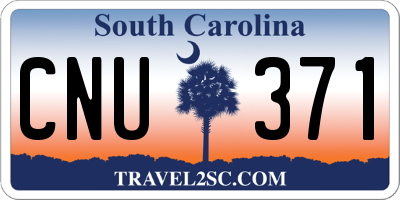 SC license plate CNU371