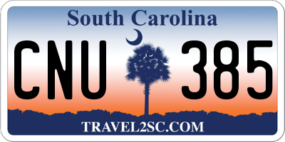 SC license plate CNU385