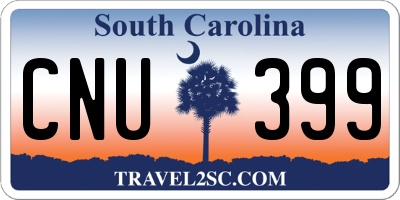 SC license plate CNU399