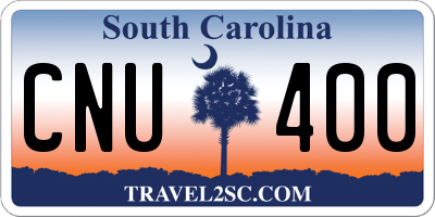 SC license plate CNU400