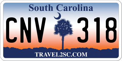 SC license plate CNV318