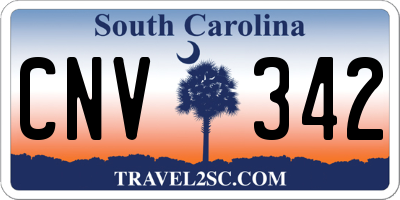 SC license plate CNV342