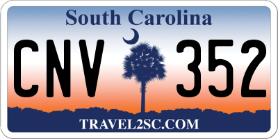SC license plate CNV352