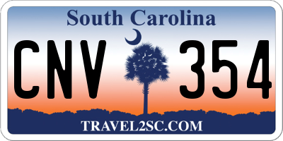 SC license plate CNV354