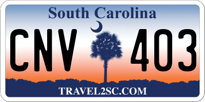 SC license plate CNV403