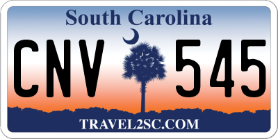 SC license plate CNV545