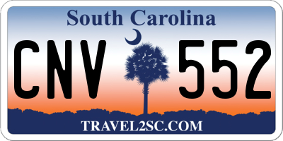 SC license plate CNV552
