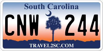 SC license plate CNW244