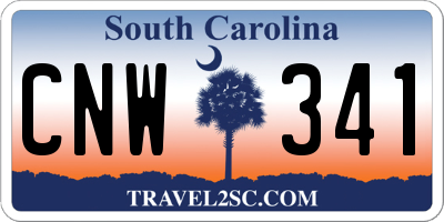 SC license plate CNW341