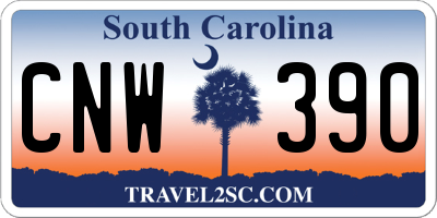 SC license plate CNW390