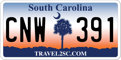 SC license plate CNW391