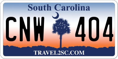 SC license plate CNW404