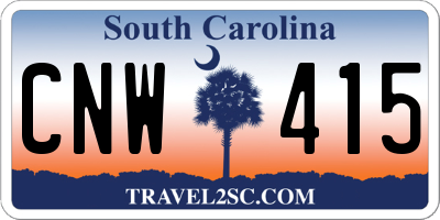 SC license plate CNW415
