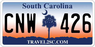 SC license plate CNW426