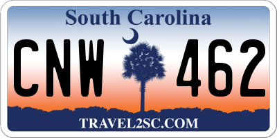 SC license plate CNW462
