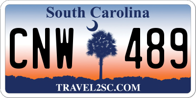 SC license plate CNW489