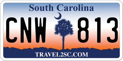 SC license plate CNW813