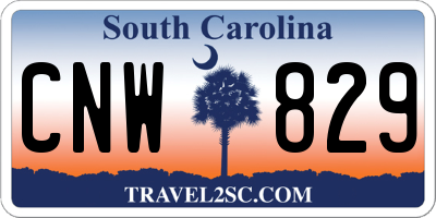 SC license plate CNW829