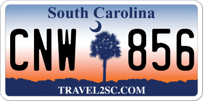 SC license plate CNW856