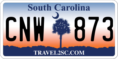 SC license plate CNW873