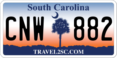 SC license plate CNW882