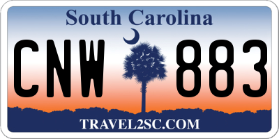 SC license plate CNW883