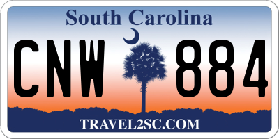 SC license plate CNW884