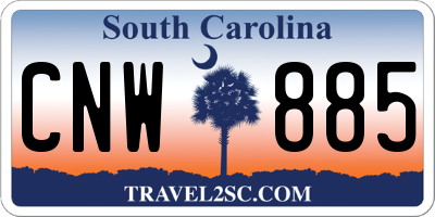 SC license plate CNW885