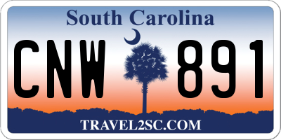 SC license plate CNW891