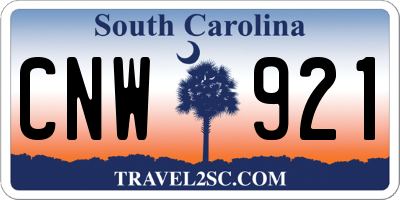 SC license plate CNW921
