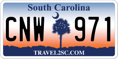SC license plate CNW971