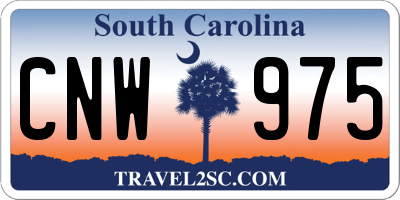 SC license plate CNW975