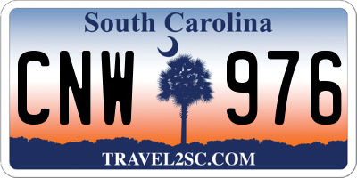 SC license plate CNW976