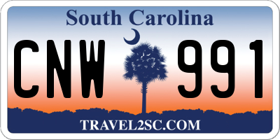 SC license plate CNW991