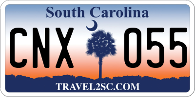 SC license plate CNX055