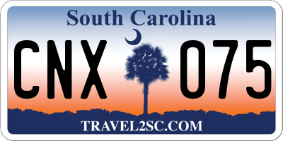 SC license plate CNX075
